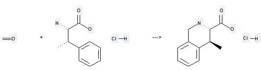 Phenylalanine, b-methyl-, hydrochloride (1:1) can be used to produce 4-methyl-1,2,3,4-tetrahydro-isoquinoline-3-carboxylic acid; hydrochloride at the temperature of 110 °C